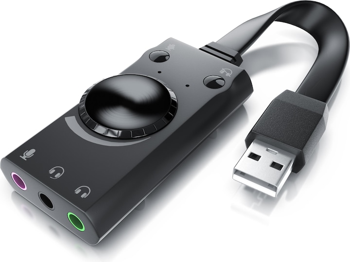 Image du produit CSL Carte son USB son surround, mini carte son externe USB avec contrôle du volume (USB 2.0)