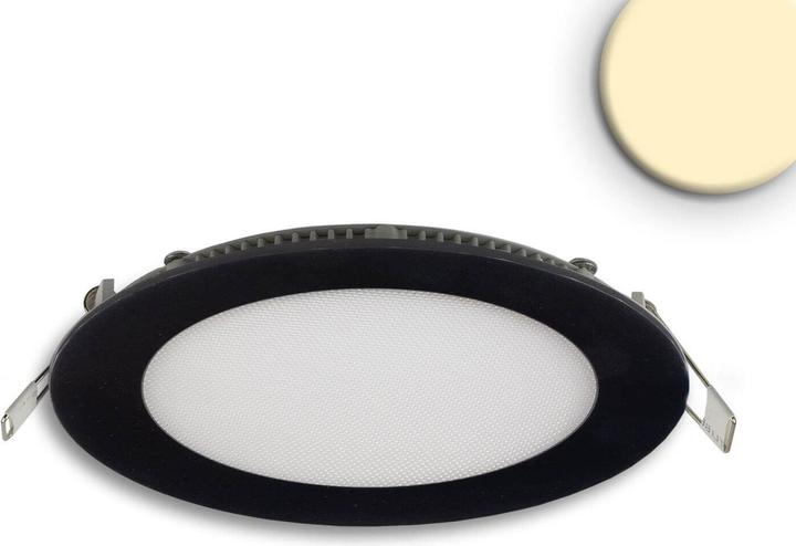 Produktbild Isoled LED Downlight, 12W, rund, ultraflach, blendungsreduziert, schwarz, warmweiss, dimmbar CRI90