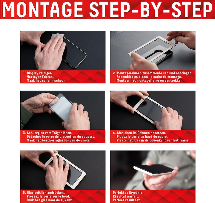 Produktbild Displex Real Glass, 2D Panzerglas + Handyhülle (1 Stück, Samsung Galaxy S22+)