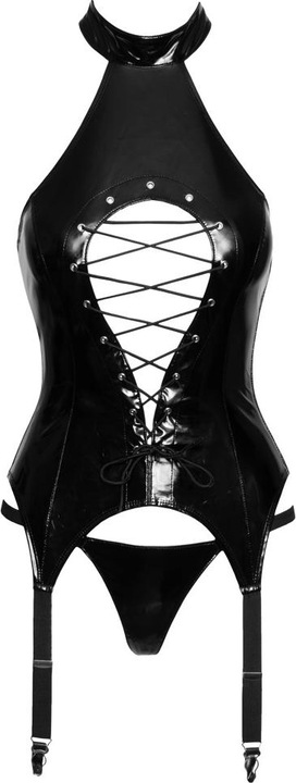 Actual product image Black Level Vinyl suspender shirt S (S)