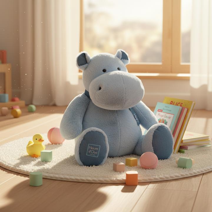 Produktbild Doudou et Compagnie Hippo Blue Jeans (85 cm)