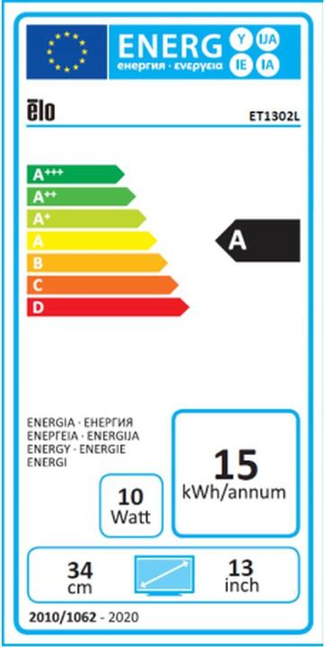 Energie-Label ēlo ET1302L (1920 x 1080 Pixel, 13.30")