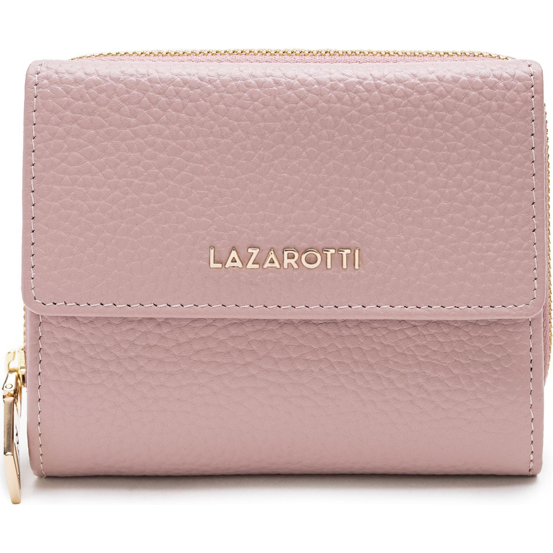 Lazarotti, Damen, Portemonnaie, Bologna Leather Geldbörse Leder 12 cm, Rosa