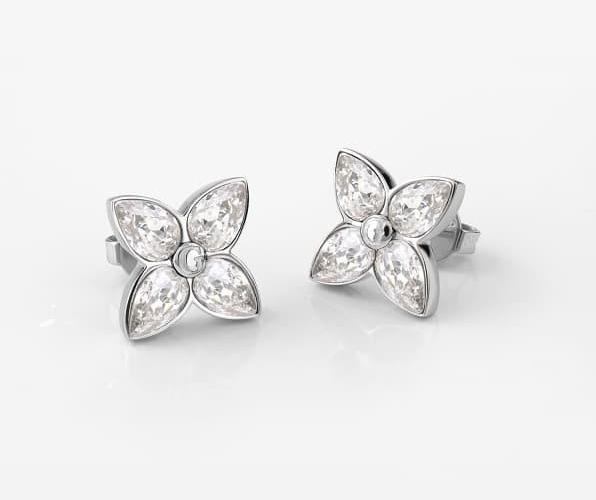 Image du produit Guess Délicieux boucles d'oreilles en acier avec strass zircons clairs Fête JUBE02150JWRHT/U (Acier inoxydable)