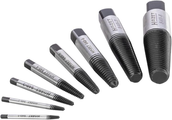 Image du produit HAZET Jeu d'extracteurs des vis 840/8 ∙ Nombre d'outils : 8