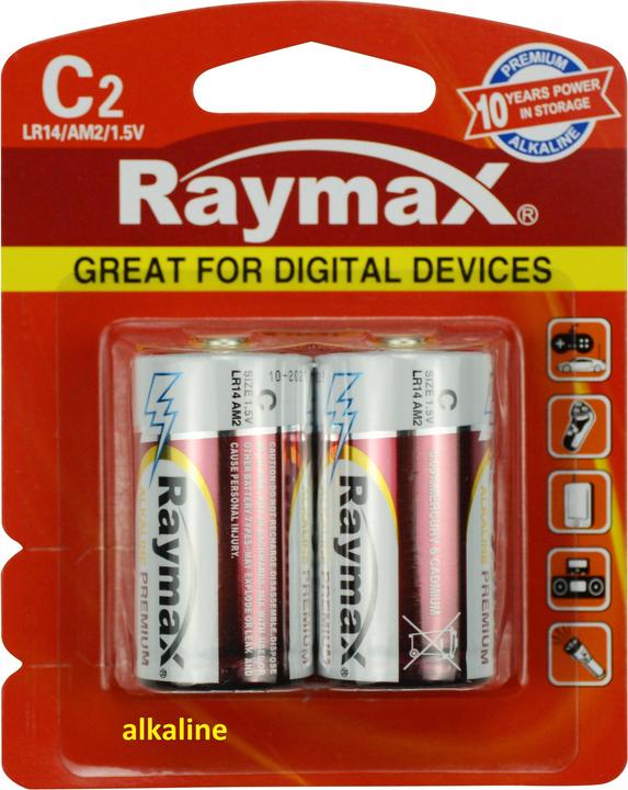 Raymax Battery c/lr14 2 pieces alkaline (2 pcs., C)