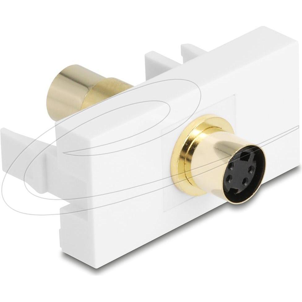 Delock Easy 45 Modul Mini-DIN 4 Pin Buchse zu Buchse vergold (Accoppiamento di rete), Accessori di rete