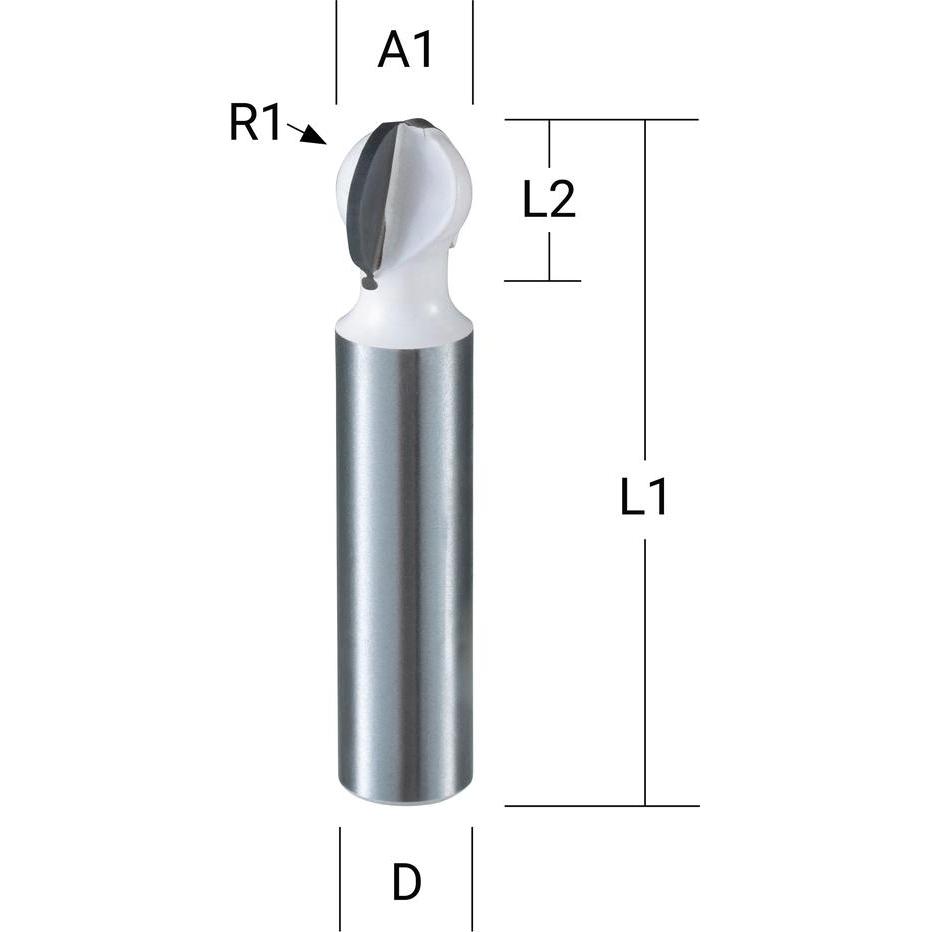 Thumbnail - Makita, Fräser, Kugelnutfräser 12,7 mm - D