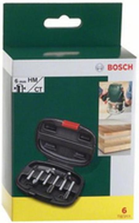 Produktbild Bosch Zubehör HM-Fräser-Set mit 6 mm Schaft, 6-teilig