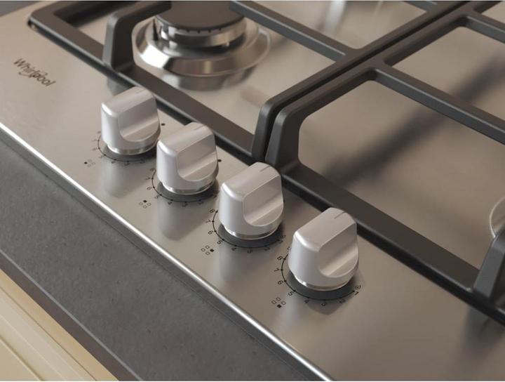 Actual product image Whirlpool TGML 661 IX R Stainless steel Integrated 58 cm Gas hob 4 zone(s)