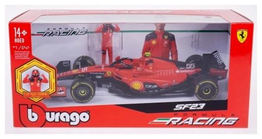 Produktbild No Name Bburago Diecast 1:24 Formula Racing Ferrari SF-23 Carlos Sainz #55 with Driver Figure Ages 14+ 18-2