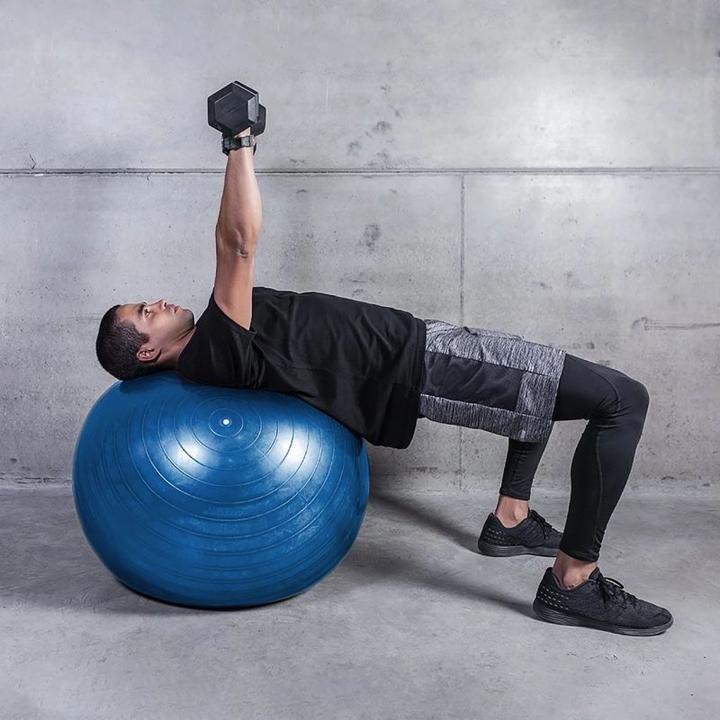 Actual product image Wozinsky gymnastic ball 65 cm for rehabilitation exercises blue (65 cm)