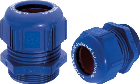 Produktbild Lapp Kabelverschraubung ATEX SKINTOP M20 x 1.5 7...13 mm x 9 mm Polyamid blau IP68