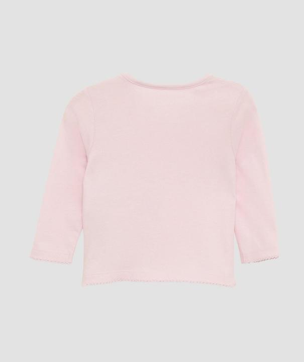 Produktbild S.Oliver T-Shirt Langarmshirt mit Glitzerprint und Mausezahnkante (68)