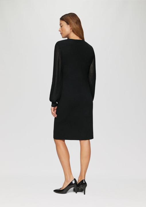 Immagine prodotto S.Oliver Kleid Feinstrick-Kleid mit semitransparenten Ärmeln (42)