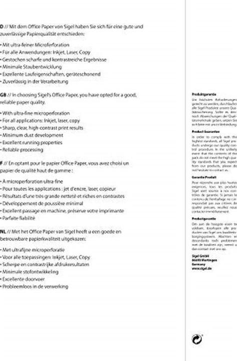 Produktbild Sigel Ink/Laser/Kopier-Papier (A4, 100 Blätter, 80 g/m²)