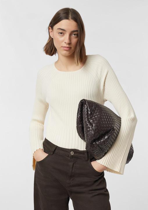 Produktbild Comma Strickpullover Feinstrickpullover mit Raglan und Strukturwechsel im Rippstrick (48)