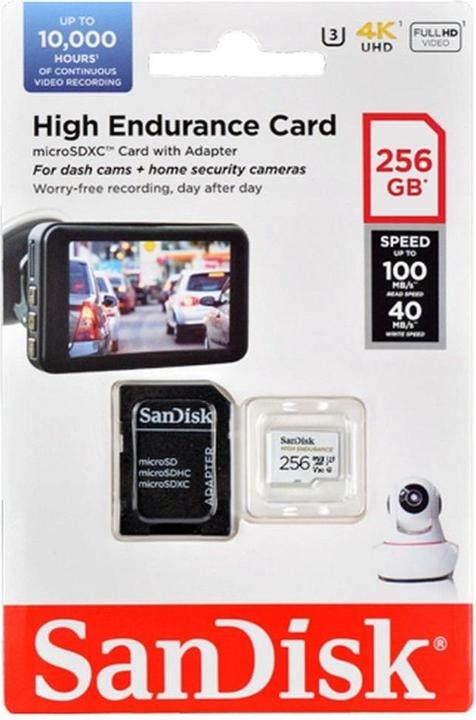 Productafbeelding SanDisk High Endurance (256 GB, microSDXC, U3, UHS-I)