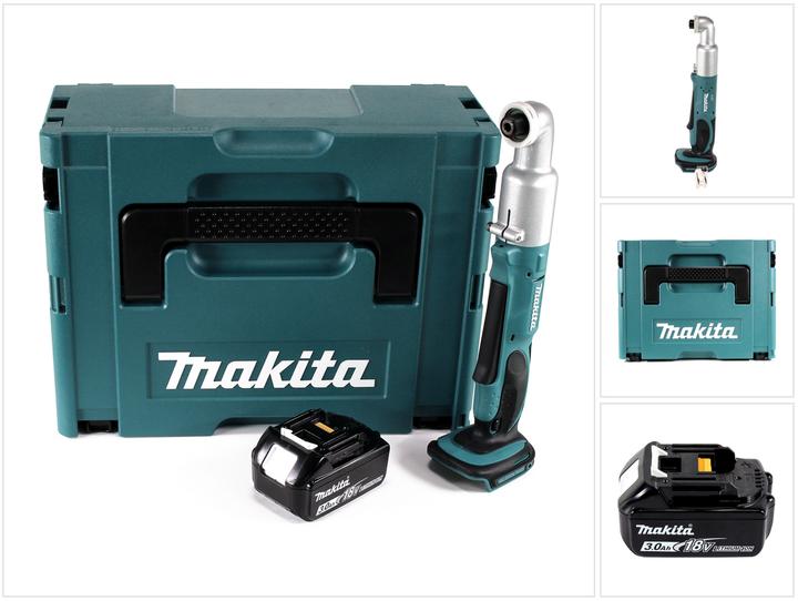 Actual product image Makita DTL 061 F1J Battery angle impact wrench 18V 1/4" 60Nm + 1x battery 3,0Ah + Makpac - without charger (Rechargeable battery operated)