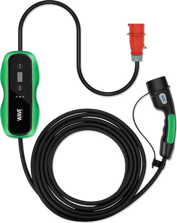 Image du produit Wave EV 3-Phase Electric Car Charger, 11 kW, 3 x 16 A, Type 2, 5 m, black (Type 2, 11 kW, 16 A)