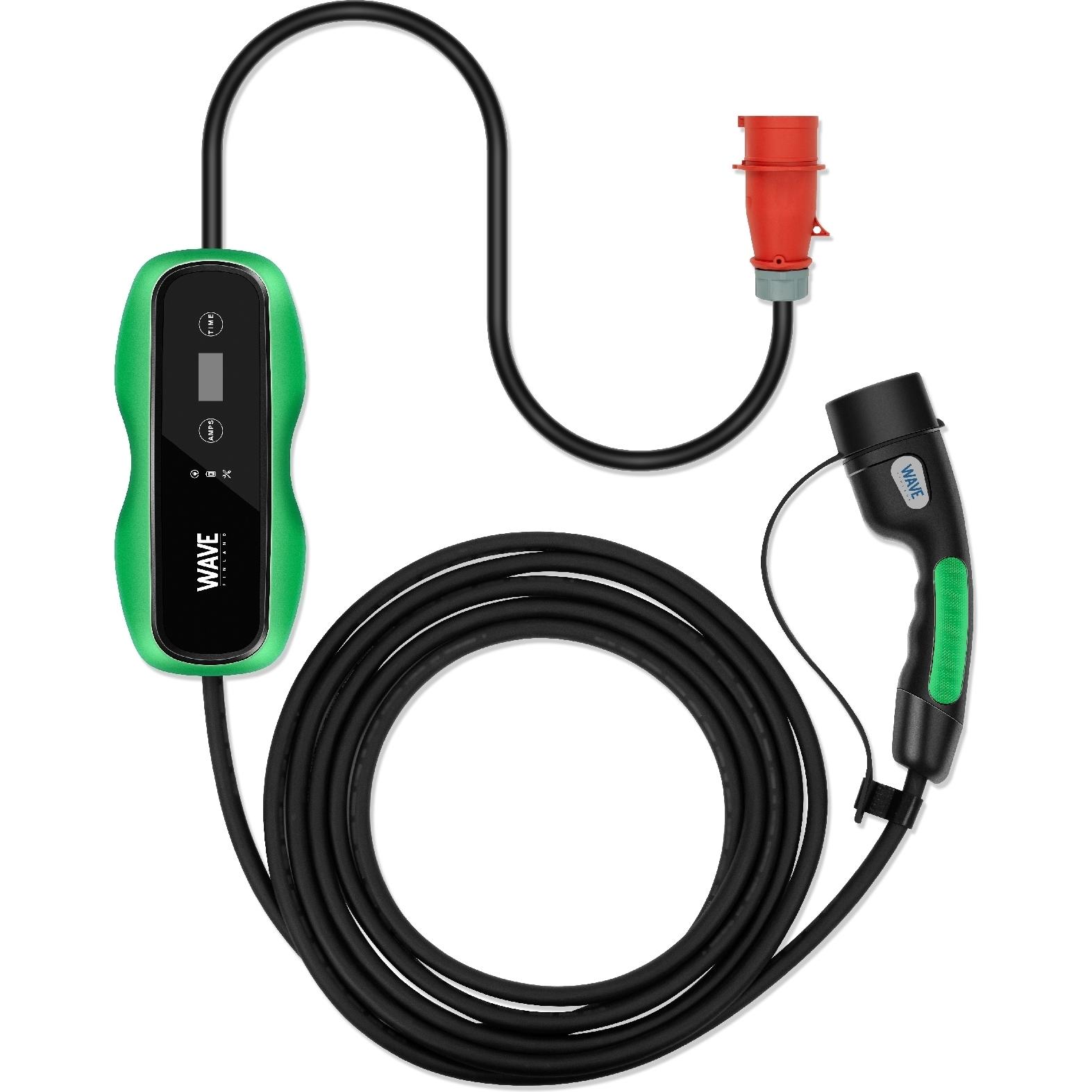 Wave, Elektroauto Ladestation, EV 3-Phase Electric Car Charger, 11 kW, 3 x 16 A, Type 2, 5 m, black (Typ 2, 11 kW, 48 A,...