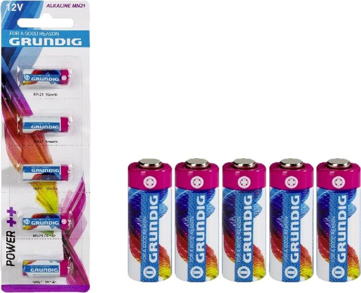 Actual product image Grundig Alkaline batteries Power MN21 12V 55mAh 5 pieces (5 pcs., LRV08, 55 mAh)