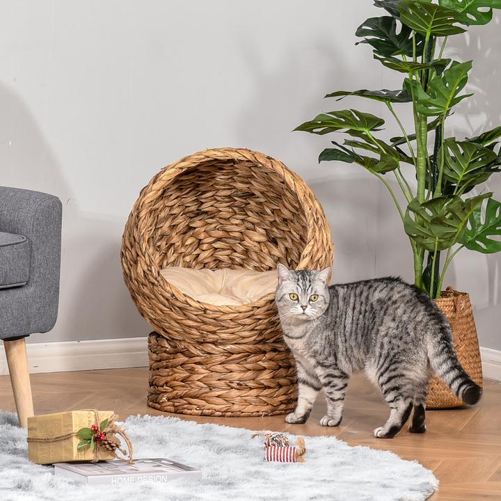 Produktbild PawHut Katzenhaus aus Rattangeflecht (Katze)