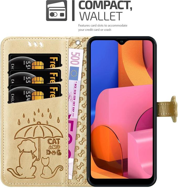 Actual product image Cadorabo Book Dogs & Cats Cover (Samsung Galaxy A20s)