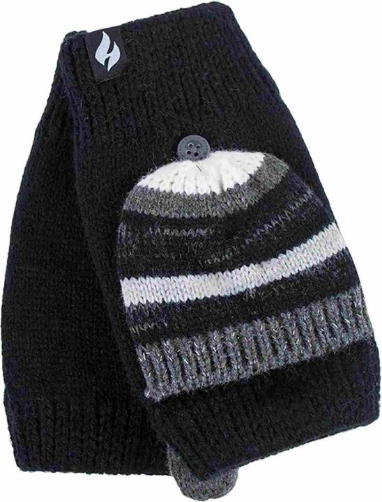 Heat Holders Thermo Handschuhe Fingerlos mit Kappe und Fleece Gefüttert (One Size)