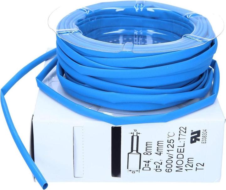 Actual product image Kalitec 12m heat shrink tubing blue from 4.8mm to 2.4mm I 2:1 I Industrial quality from German dealer (1 x)