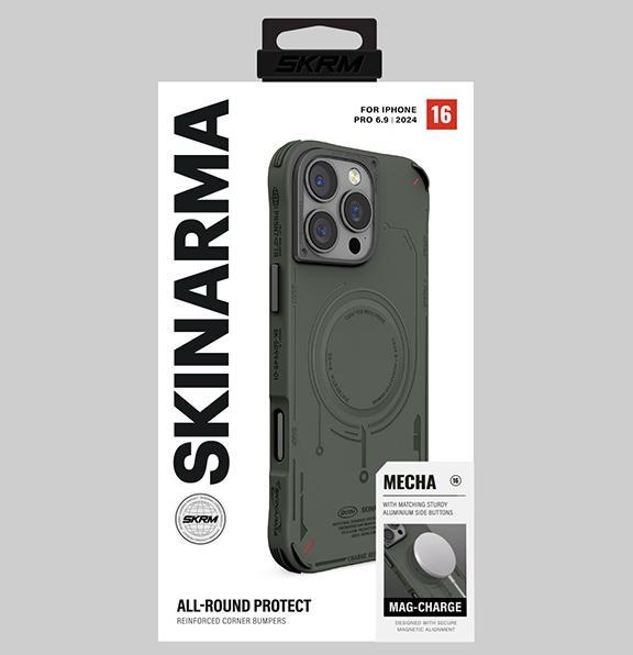 Actual product image Skinarma case Mecha iPhone 16 Pro Max 6.9" Magnetic Charging olive (Apple iPhone 16 Pro Max)