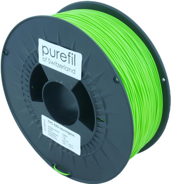 Actual product image Purefil Filament (TPC, 1.75 mm, 1000 g, Green)