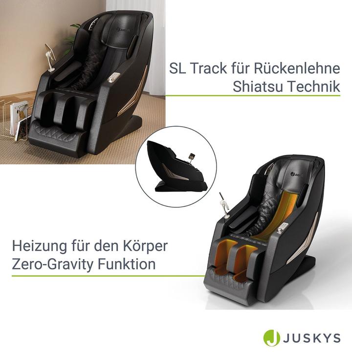 Image du produit Juskys Massagesessel Paros - Schwarz