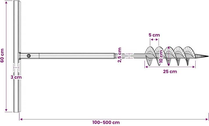 Actual product image vidaXL Erdbohrer (100 mm)