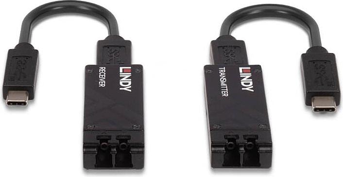 Actual product image Lindy Fibre Optic USB 3.2 Type C Extender (0.02 m)