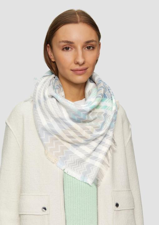 Image du produit S.Oliver Schal Gewebter dreieckiger Schal mit Karomuster