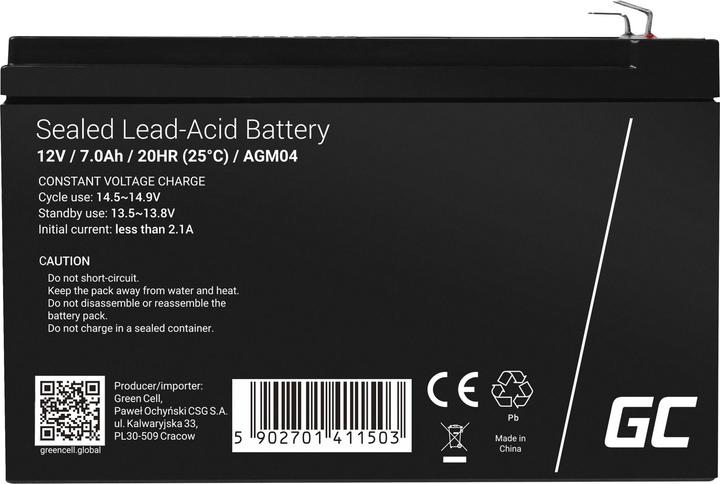 Actual product image GreenCell AGM04 (12 V, 7 Ah)