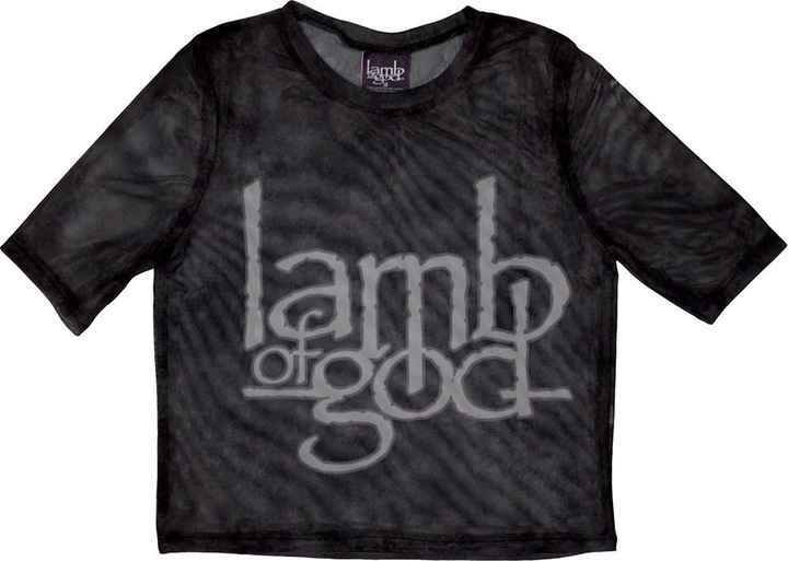 Lamb Of God Logo Netzgewebe Crop Top (Girlie)