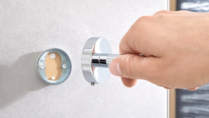Actual product image tesa EXXCELLENT toilet roll holder incl. adhesive solution without drilling