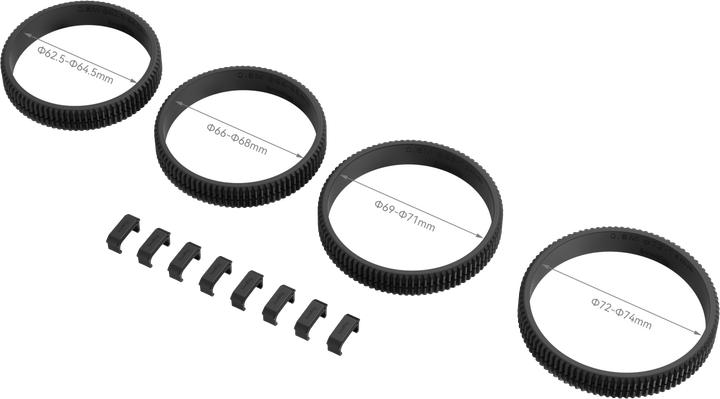 Actual product image SmallRig Accessory set Seamless Focus Gear Ring Kit from Φ62.5mm to Φ74mm