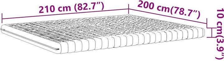 Image du produit vidaXL Schaumstoffmatratze 200 x 210 cm 7-Zonen Härtegrad 20 ILD (200 x 210 cm, Noyau de mousse)