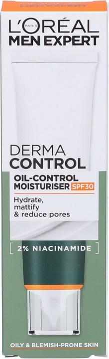 Produktbild L'Oréal Paris L'OrÃ©al Paris - Feuchtigkeitscreme gegen Hautunreinheiten SPF 30 Men Expert Derma Control (50 ml, Tagescreme, SPF 30)