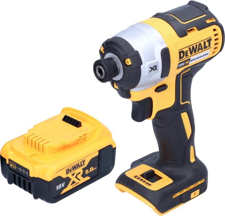 Produktbild DeWalt DCF 887 N Akku Schlagschrauber 18 V 205 Nm 1/4" Brushless + 1x Akku 5,0 Ah - ohne Ladegerät (Akkubetrieb)