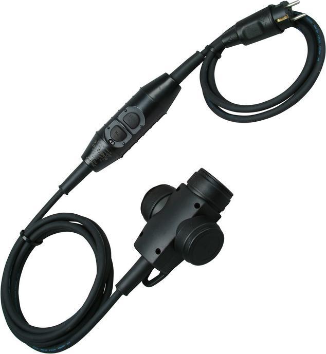 Dönges Personal protection cable PRCD-S, 3-way distributor, 3 m