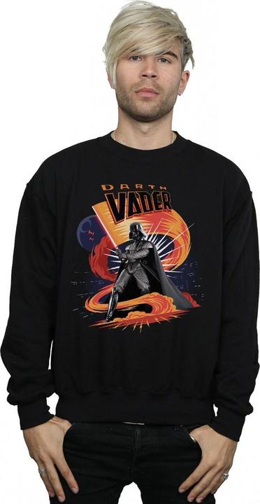 Actual product image Star Wars Mens Darth Vader Swirling Fury Sweatshirt (L)