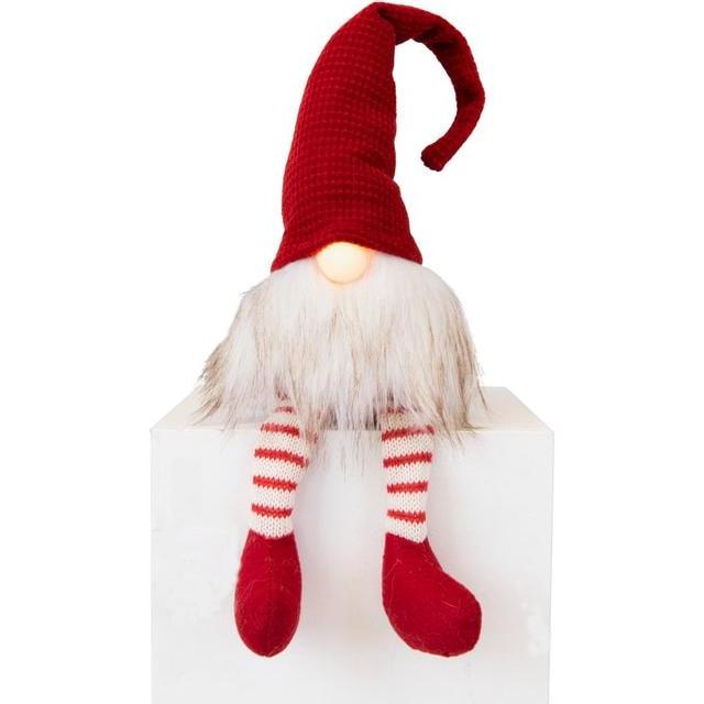 MICA Living, Weihnachtsbeleuchtung, LED-Wichtel - mit Schlenkerbeinen - ca. 11 x 11 x 48 cm