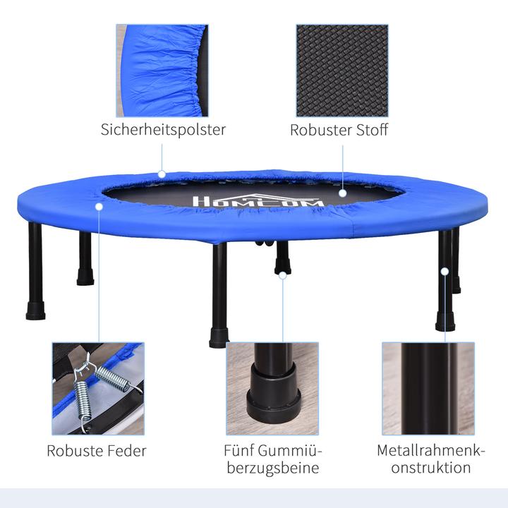 Produktbild Homcom Fitness-Trampolin Stahl, Kunststoff Blau+Schwarz