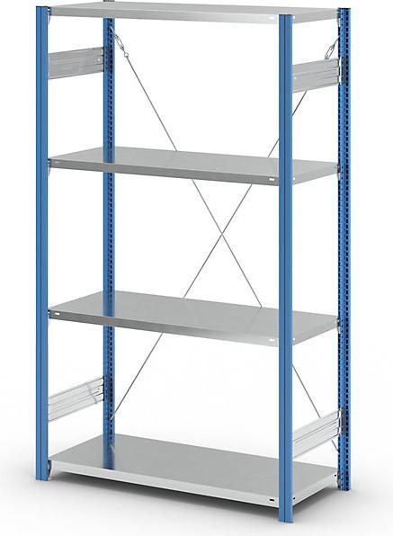 Actual product image eurokraft pro Shelf plug-in rack, blue / galvanized