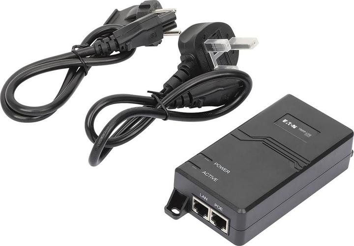 Actual product image Eaton Gigabit PoE+ Midspan Active Injector - IEEE 802.3at/802.3af 30W 1 Port International (802.3af (PoE), 802.3at (PoE+), 802.3bt (PoE++), 30 W)