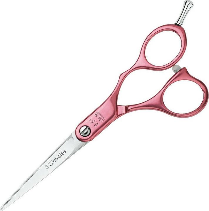 Image du produit 3 Claveles Duraluminio Ciseaux à cheveux 5.5" Rose (14 cm)
